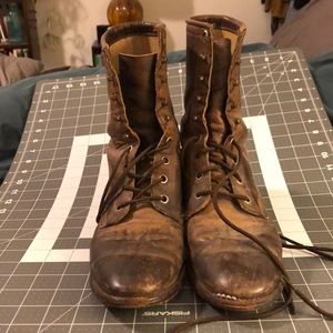 COPY - Women’s brown Leather Justin lace up boots